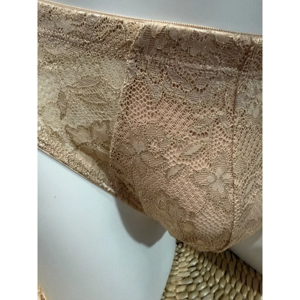 Cosabella Never Say Never Comfort Micro Brief Camel Gold Lace Men's Underwear M